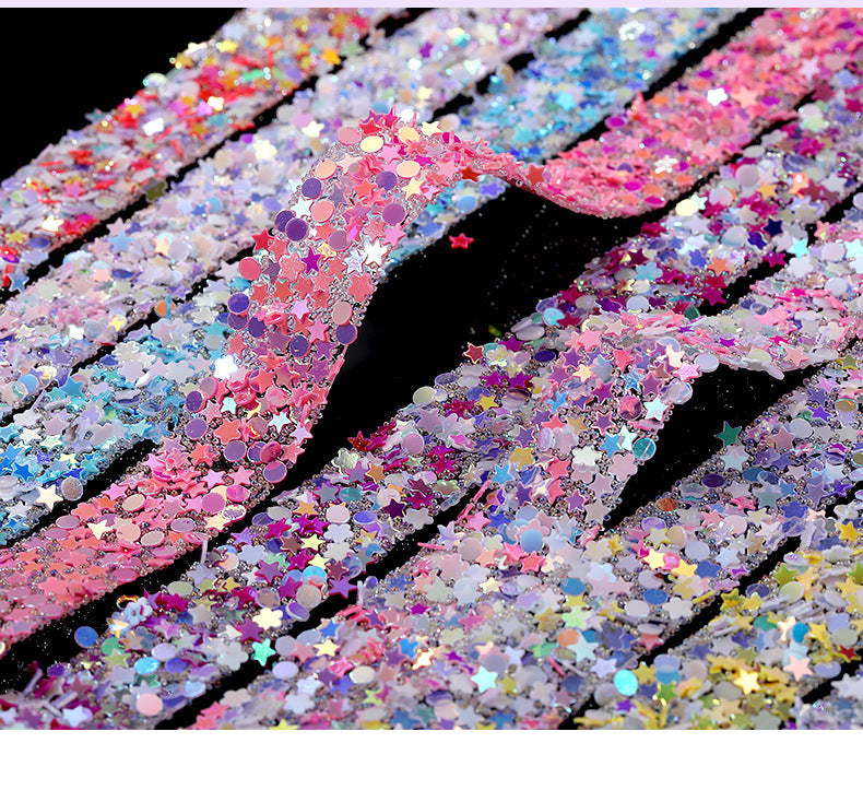 1pcs 1.2cm*90cm Shine Glitter Sticker Tape