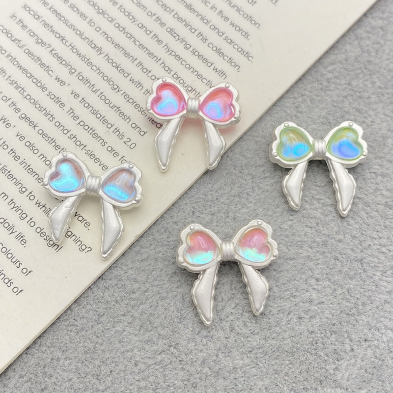 10pcs Metal Bow Pendant