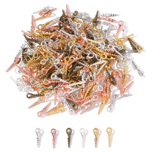200pcs screw eye pins in 7 assorted colors for jewelry making and DIY crafts