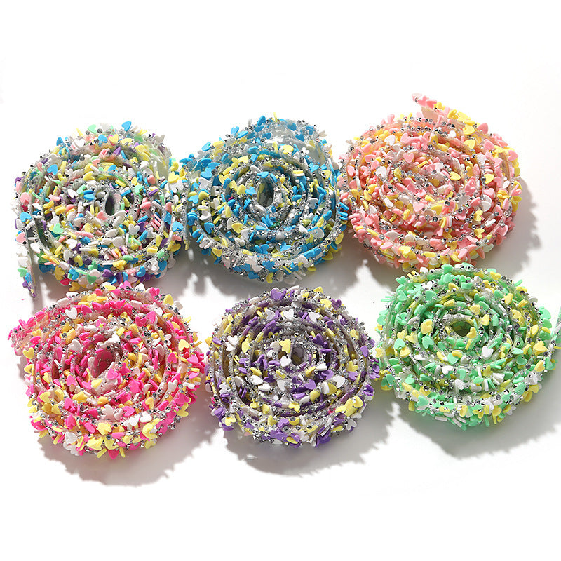 1pcs 1.2cm*90cm Heart Bow Circle Sticker Tape