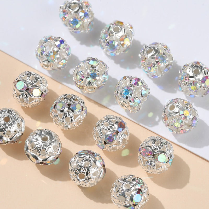 50pcs Alloy Diamonds Beads