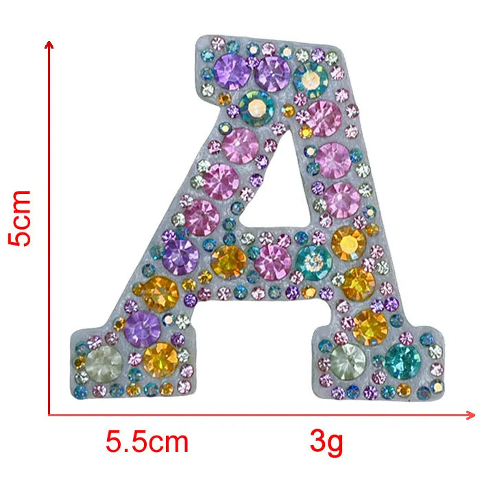 1pcs Colorful Letter Diamond Sticker