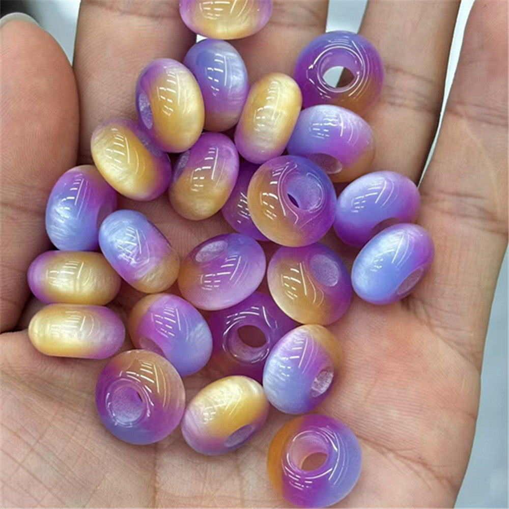 30pcs 14mmCat's Eye Wheel Beads