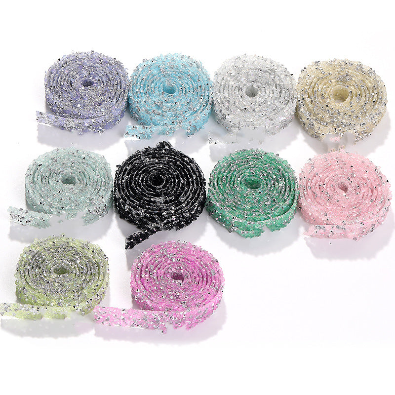 1pcs 1.2cm*90cm Gliter Diamonds Sticker Tape