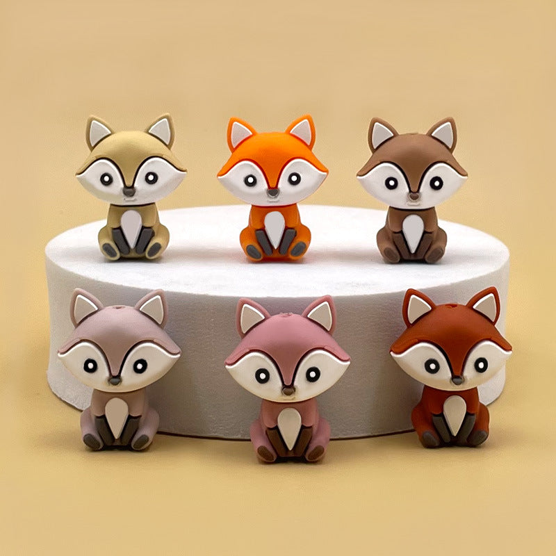 5pcs Fox Silicone Beads For Beadable Pen