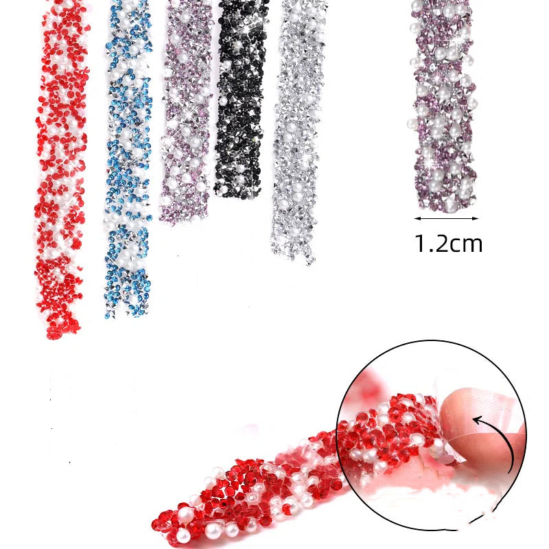 1pcs 1.2cm*90cm Peal Sticker Tape