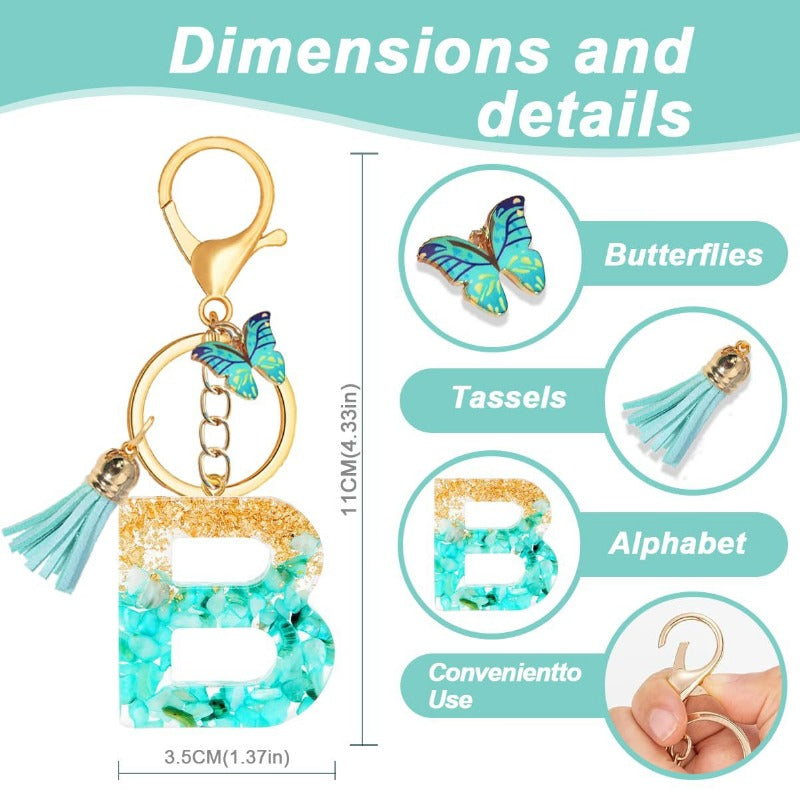 1pcs Metal Letter Keychain Phonechain