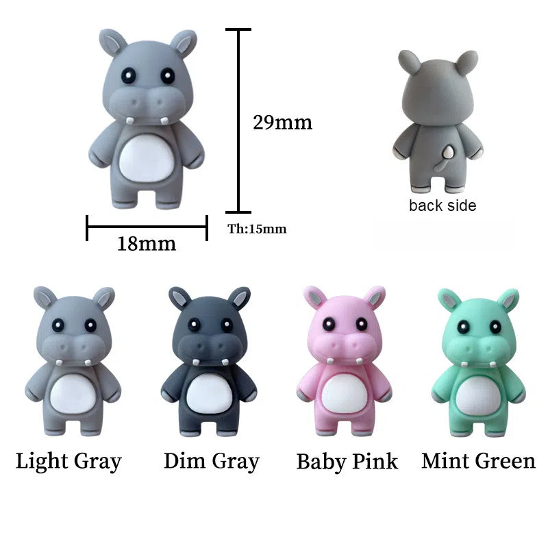 5pcs Hippo Silicone Beads For Beadable Pen