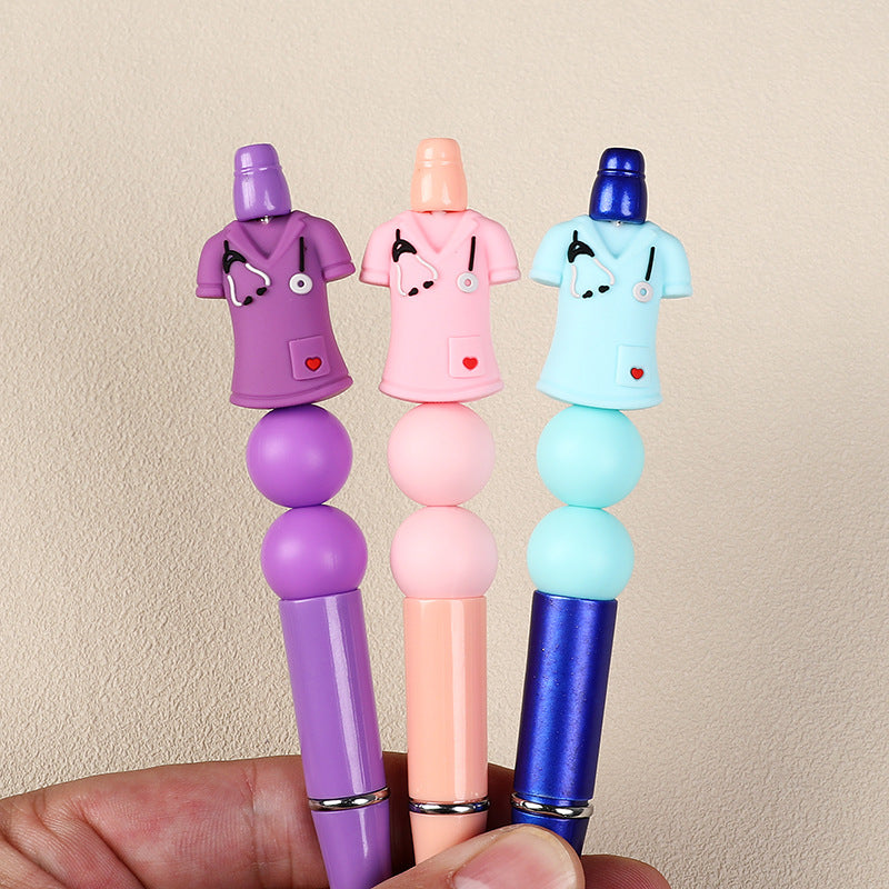 5pcs Beadable Pen Medical Nurse Series Silicone Beads