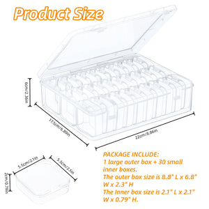 Stackable storage cases neatly stacked showing space-saving design for organizing beads and craft supplies