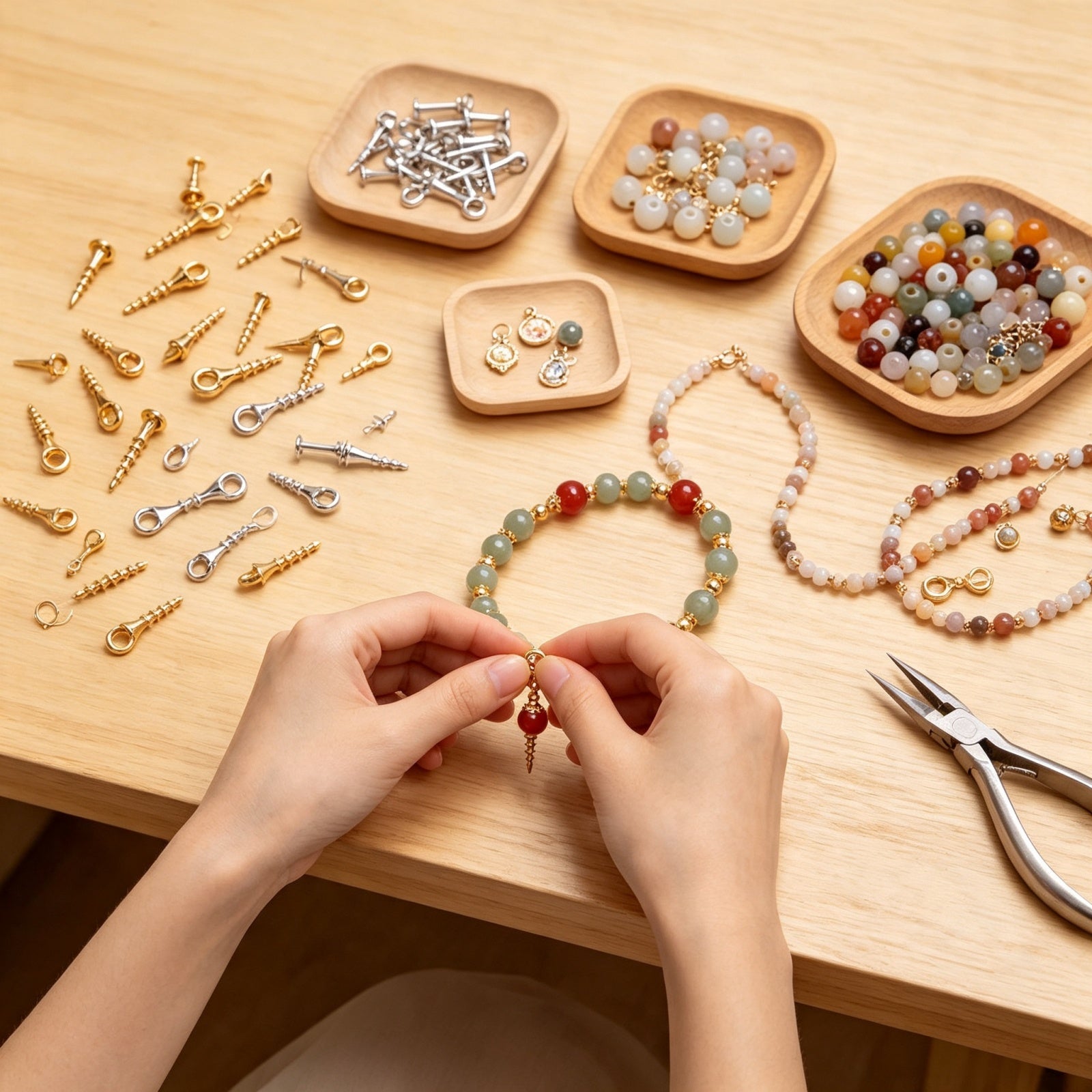 1.6x0.5cm mini screw eye pins size chart for DIY jewelry and craft projects