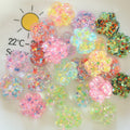 16pcs Gliter Cat Paw Mini Resin Charms