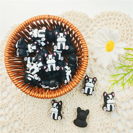 3D Dog Silicone Focal Beads