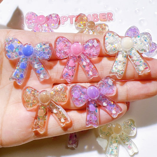 10pcs Bow Resin Charms