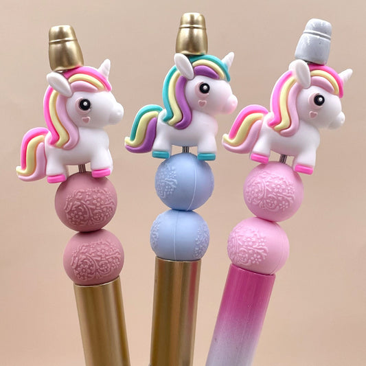5pcs Unicorn Silicone Beads For Beadable Pen