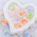 14pcs Luminous Flower Resin Charms