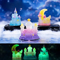 1pcs Luminous Resin Castle Figurine