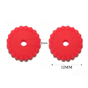12mm silicone bead size comparison with 2mm hole for jewelry making