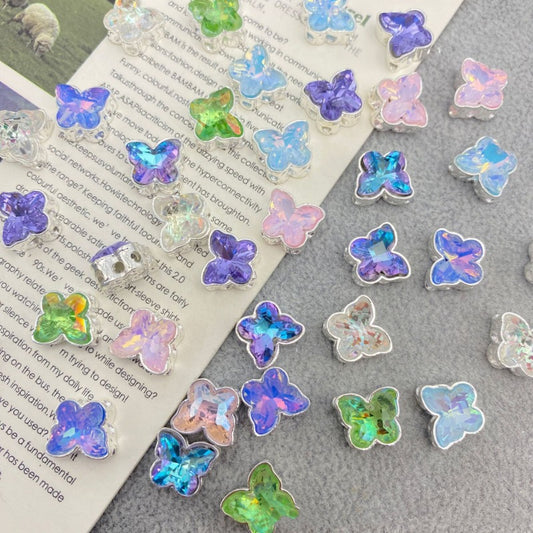 10pcs Diamond Butterfly 6 Hole Accessory