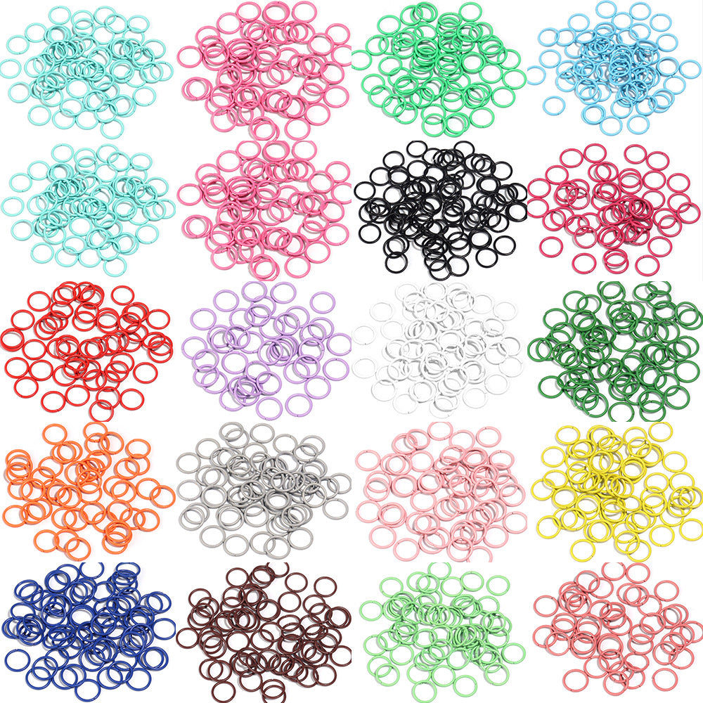200Pcs 10mm Iron Closed Jump Rings, Colored O-Ring Connectors for Jewelry Making, Bracelets, Keychains & Crafts