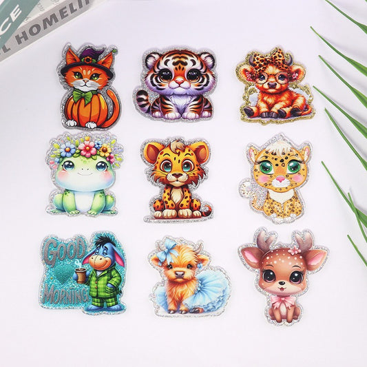 5pcs Cute Animal Gliter Acrylic