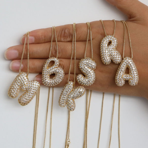 1pcs Gliter Letter Necklace