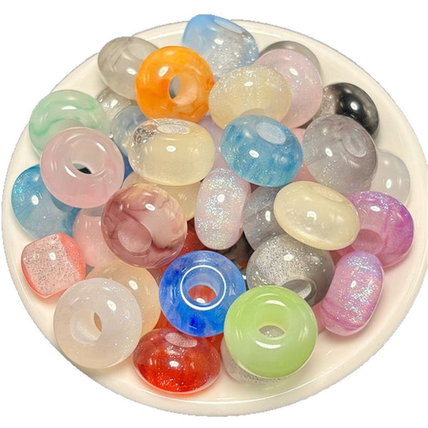 30pcs 14mmCat's Eye Wheel Beads