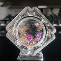 5Pcs Transparent Rotating Display Case – 40mm Acrylic Organizer Stand for Coins, Badges & Collectibles
