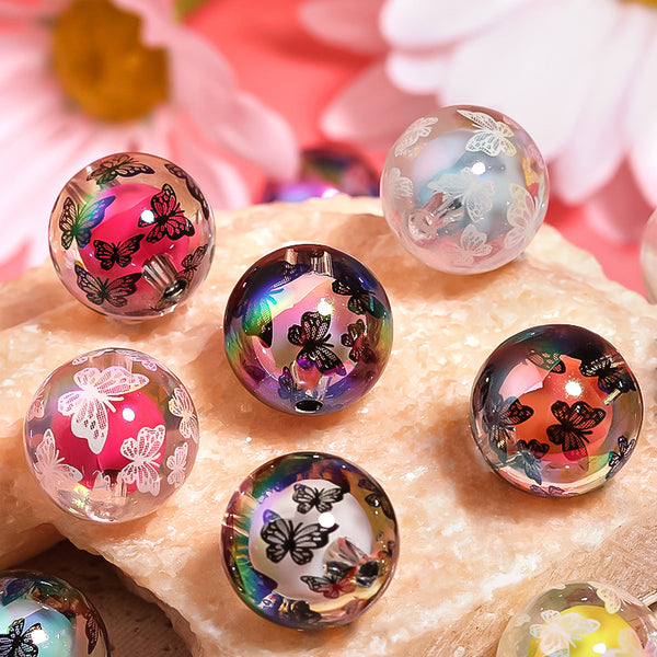 20pcs 16mm Butterfly Strawberry Cina Beads