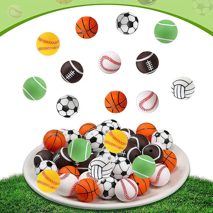 Baseball Football Bsketball Silicon Beads