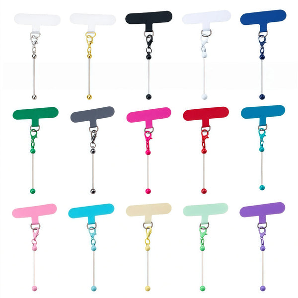 15PCS Mixed Color DIY Beadable Phone Case Grip Tabs