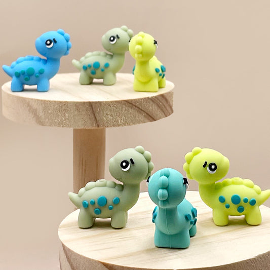 5pcs Dinosaur Silicone Beads For Beadable Pen