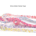 1 Stück 1,2 cm x 90 cm Glanz-Glitzer-Aufkleberband.