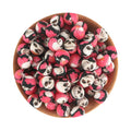 10pcs Skullhead Printed Silicone Beads