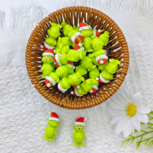 3D Green Silicone Focal Beads