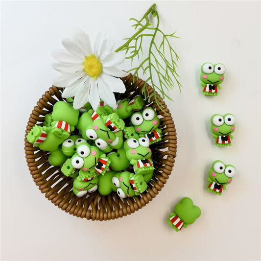 3D Frog Silicone Focal Beads