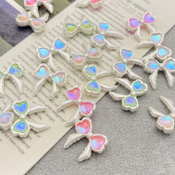 10pcs Metal Bow Pendant