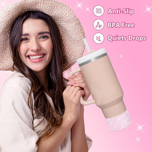 1pcs 2.8-2.9inch Gliter Silicone Cup Boot