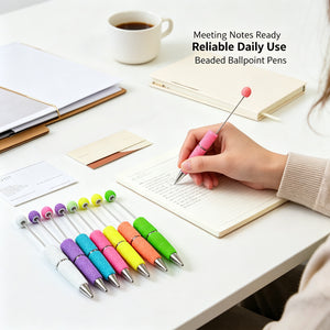 jelly luminous beadable pen set presented as gift with pens in protective storage bags ready for giving