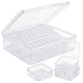 30-piece stackable bead storage organizer set with portable plastic cases for jewelry crafts and small parts