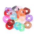 200Pcs Hexagon Acrylic Stackable Beads – Soft Touch Ruffled Spacer Beads for DIY Phone Chains, Bracelets & Hair Accessories