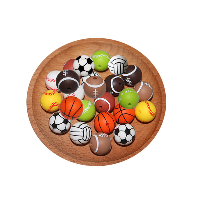 Baseball Football Bsketball Silicon Beads