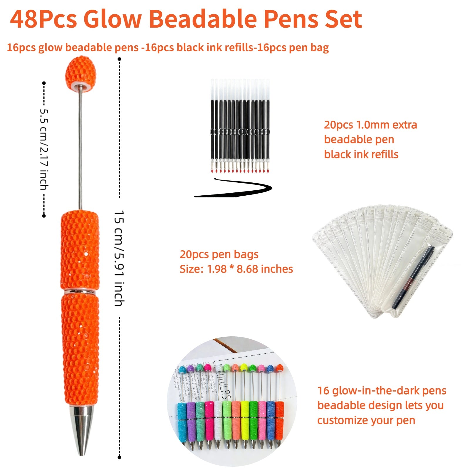 smooth 1.0mm black ink writing demonstration with jelly luminous rhinestone pen on notebook paper