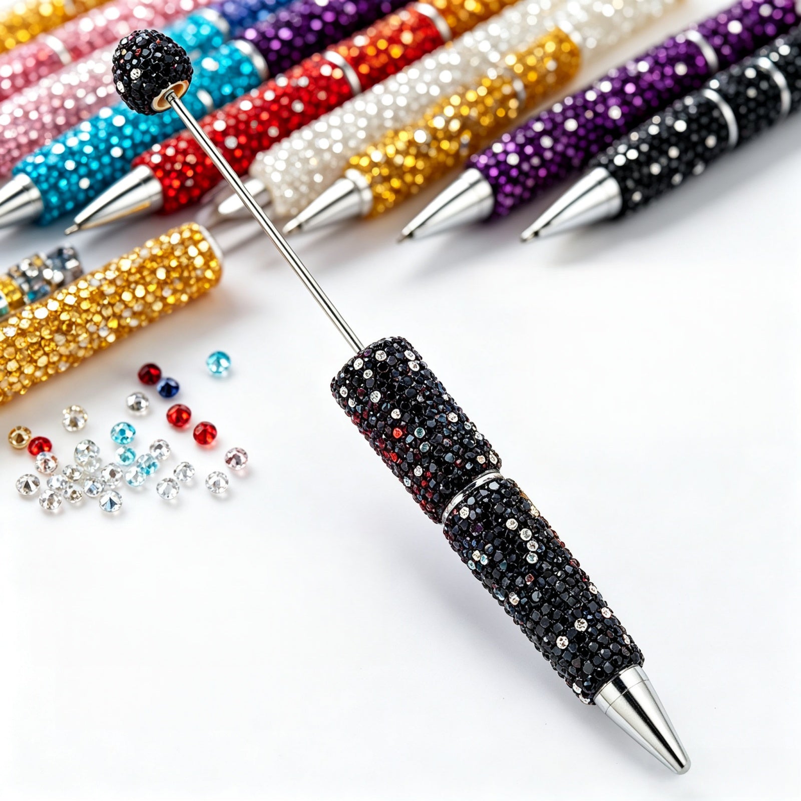 Individual protective storage pouch for each AB rhinestone pen, perfect for travel and gift giving