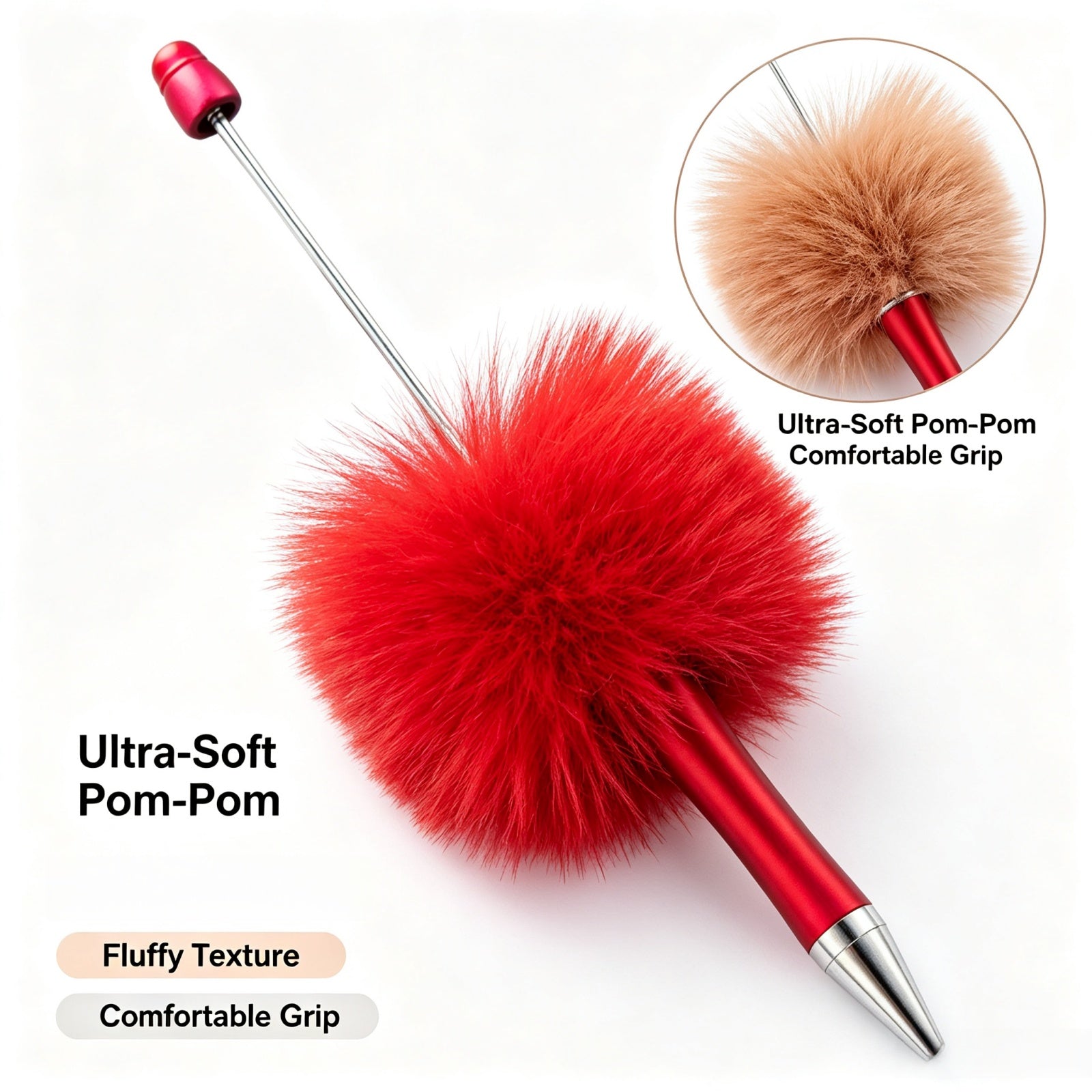 Pom-pom pen kit presented as colorful gift set for birthdays teacher appreciation and holidays