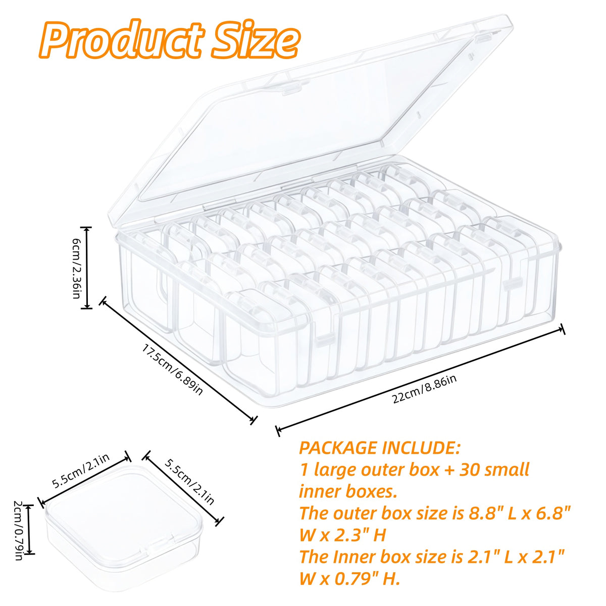 Stackable storage cases neatly stacked showing space-saving design for organizing beads and craft supplies